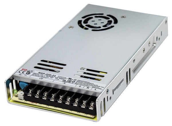 Aliment. Metallico,24Vdc 13,4A 321,6W IN:88-264V DIM:215X115X30mm FAN RSP-320-24 MEAN WELL