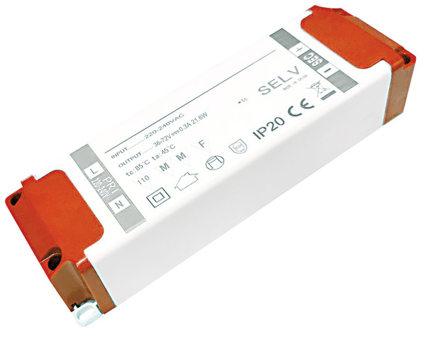 Alimentatore IP20 corrente costante 300mA, 36-72V 220-240V~ 147*48*24mm Alimentatore IP20 corrente costante 300mA, 36-72V 220-240V~ 147*48*24mm