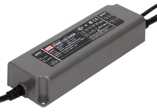 Alimentatore IP67 24V 5A 120W Dimmerabile DALI / Input 230Vac, 191x63x37.5mm PWM-120-24-DA MEAN WELL Alimentatore IP67 24V 5A 120W Dimmerabile DALI / Input 230Vac, 191x63x37.5mm PWM-120-24-DA MEAN WELL