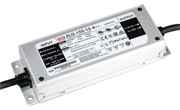 Aliment. IP67 12V 12.5A 150W INPUT 230Vac, 180x63x35.5mm XLG-150-12-A MEAN WELL
