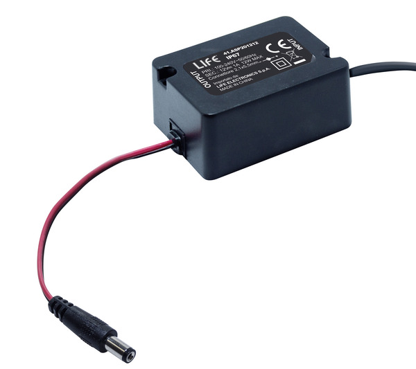 Alimentatore IP67 12V 1,0A 12W Input 100-240Vac, 56x39x26mm, con presa 2,1x5,5mm