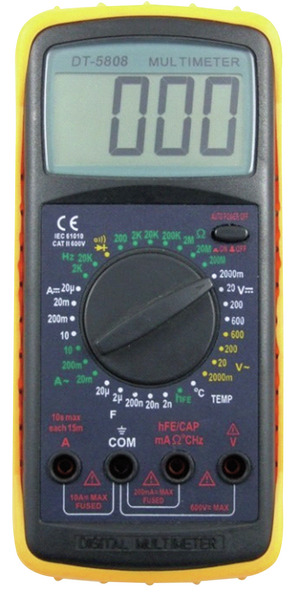MULTIMETRO TESTER DIGITALE 10A CON BUZZER, CAPACIMETRO, MIS. TEMPERATURA, D.H.33mm CIFRE 3 e 1/2 MULTIMETRO TESTER DIGITALE 10A CON BUZZER, CAPACIMETRO, MIS. TEMPERATURA, D.H.33mm CIFRE 3 e 1/2