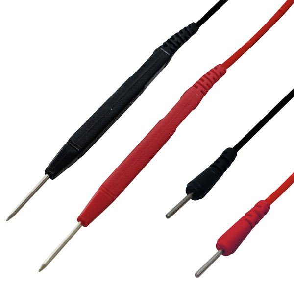 PUNTALI A PUNTA PER TESTER ICE, Spina diam.2mm, Conduttore 0,13mm², Lunghezza cavo 50cm PUNTALI A PUNTA PER TESTER ICE, Spina diam.2mm, Conduttore 0,13mm², Lunghezza cavo 50cm