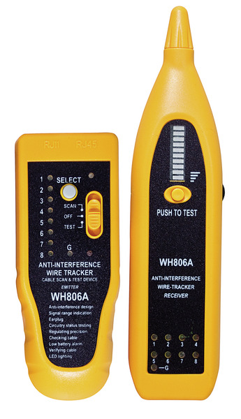 TESTER ETHERNET PER RJ11/45 con funzione SONORA DI RICERCA CAVI TESTER ETHERNET PER RJ11/45 con funzione SONORA DI RICERCA CAVI