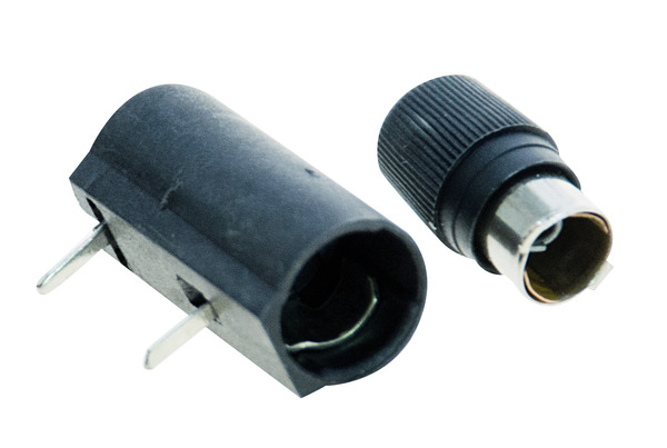 PORTAFUSIBILE 5x20 DA CIRCUITO STAMPATO, CON TAPPO, CONTATTI SULLA BASE PORTAFUSIBILE 5x20 DA CIRCUITO STAMPATO, CON TAPPO, CONTATTI SULLA BASE