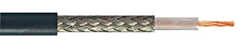 Cavo coassiale Tipo RG174 Norme MIL (In Rame) M100m - NERO - Made in Italy, Prezzo per Metro Cavo coassiale Tipo RG174 Norme MIL (In Rame) M100m - NERO - Made in Italy, Prezzo per Metro