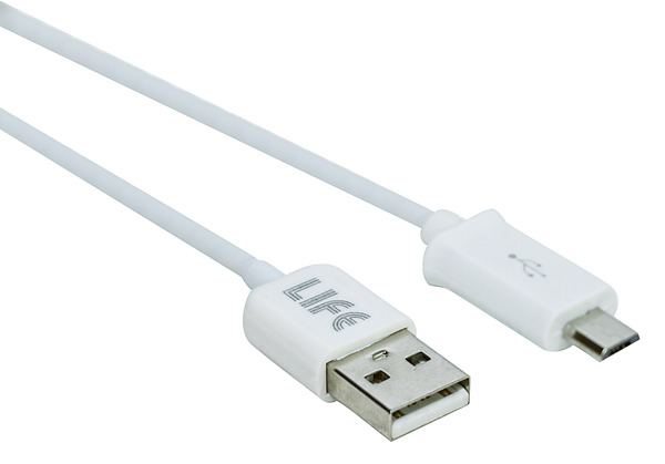 CAVO USB DATI E ALIMENTAZIONE SPINA TIPO A - SPINA TIPO MICRO B, 1,0m, Velocità 480Mbp/s, BIANCO CAVO USB DATI E ALIMENTAZIONE SPINA TIPO A - SPINA TIPO MICRO B, 1,0m, Velocità 480Mbp/s, BIANCO