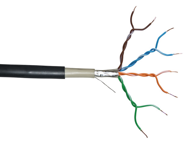 CAVO FTP CAT5E (100m)C.0,52mm(Cu) - DOPPIA GUAINA PER ESTERNO,PREZZO PER MATASSA, Fca Made in Europe CAVO FTP CAT5E (100m)C.0,52mm(Cu) - DOPPIA GUAINA PER ESTERNO,PREZZO PER MATASSA, Fca Made in Europe