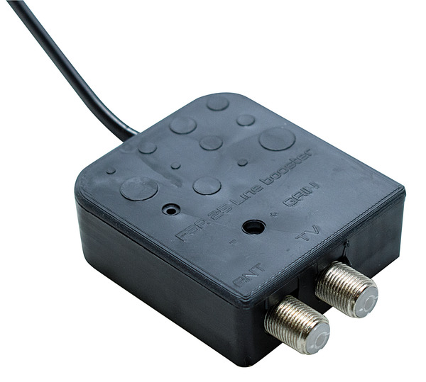 Ampl. di linea 1 ingr. VHF+UHF regolabile 15÷25dB, 1 uscita, connettore F, mod. PSA 25N-LTE READY Ampl. di linea 1 ingr. VHF+UHF regolabile 15÷25dB, 1 uscita, connettore F, mod. PSA 25N-LTE READY