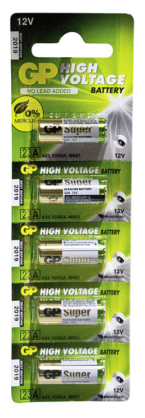 23A B5 PILA 12V ALKALINA GP - PREZZO PER BLISTER 23A B5 PILA 12V ALKALINA GP - PREZZO PER BLISTER