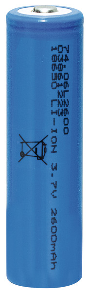 BATTERIA 18650 LI-ION 3.7V 2600mAh 18,3x65,1 Testa con Bottone, con PTC di protezione BATTERIA 18650 LI-ION 3.7V 2600mAh 18,3x65,1 Testa con Bottone, con PTC di protezione