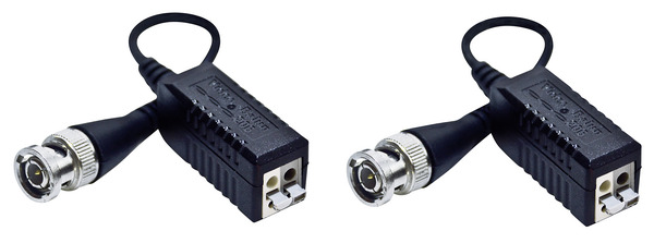 VideoBalun,Sp.BNC in Zinco con 9cm di cavo~2PIN innesto rapido,protezione di linea,prezzo per coppia VideoBalun,Sp.BNC in Zinco con 9cm di cavo~2PIN innesto rapido,protezione di linea,prezzo per coppia