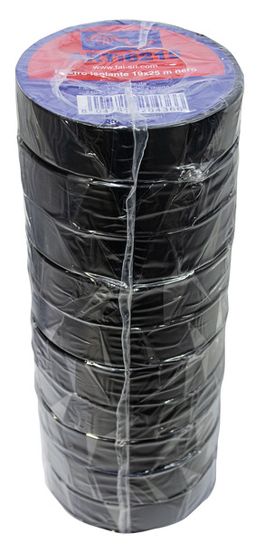 Nastro Isolante 0,13x19mm 25m NERO  Made in Taiwan