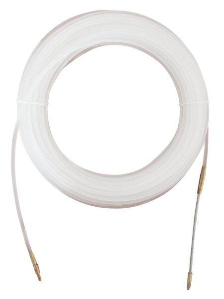 SONDA TIRACAVI IN NYLON CON PUNTALE GUIDACURVE E TIRANTE SVITABILI ED INTERCAMBIABILI, D.4mm, LUNGHEZZA 20m, colore Bianco