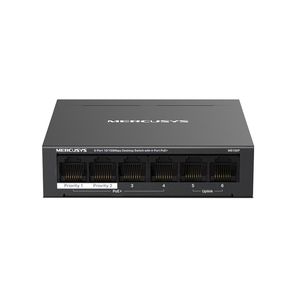 SWITCH PoE 6 Porte MS106P 10/100Mbps (4 Porte POE 67W max+2 Porte Uplink), MERCUSYS SWITCH PoE 6 Porte MS106P 10/100Mbps (4 Porte POE 67W max+2 Porte Uplink), MERCUSYS