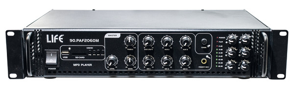 AMPLIFICATORE 6 ZONE 60W CON PORTA USB/SD RMS 3AUX+3MIC OUTPUT 70V,100V o 4-16OHM AMPLIFICATORE 6 ZONE 60W CON PORTA USB/SD RMS 3AUX+3MIC OUTPUT 70V,100V o 4-16OHM